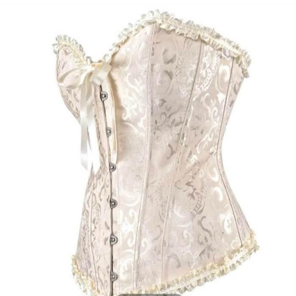 Cream Corset Halter NWT Size Large - Picture 9 of 10